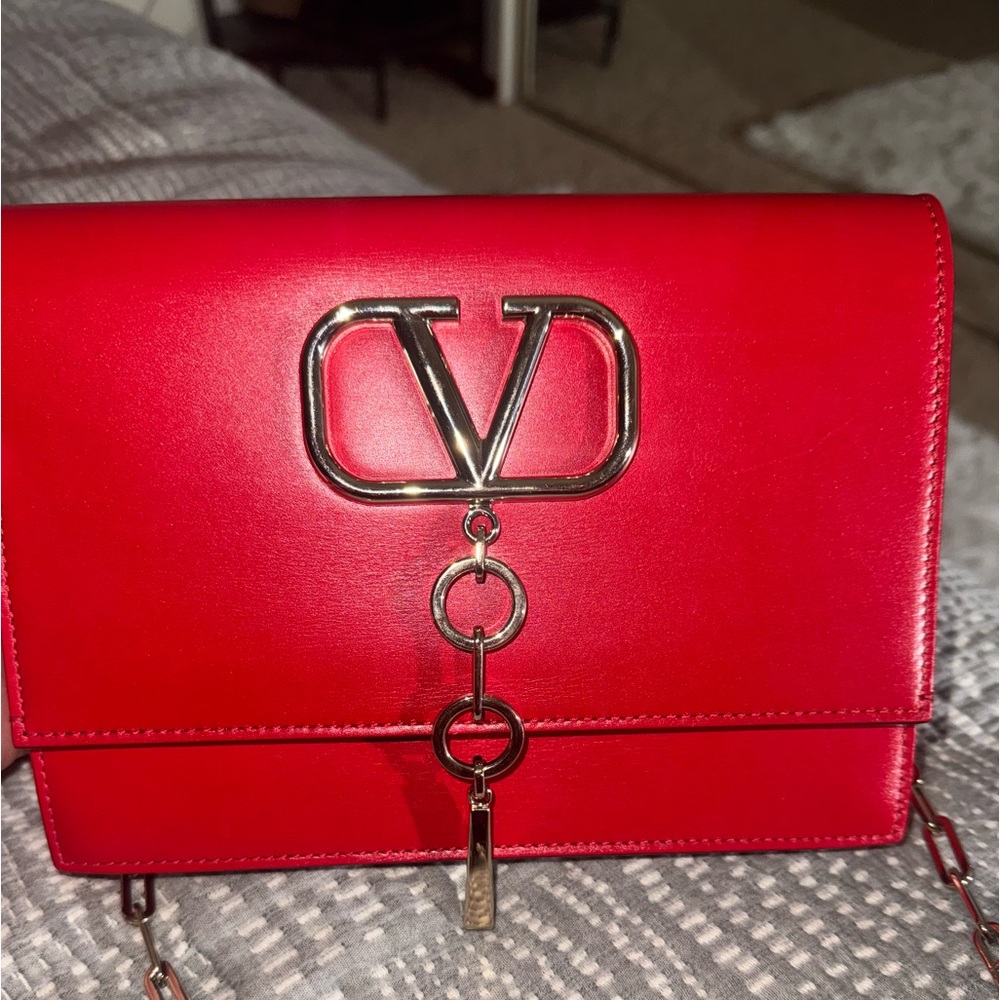 Valentino VLogo Red Crossbody Bag